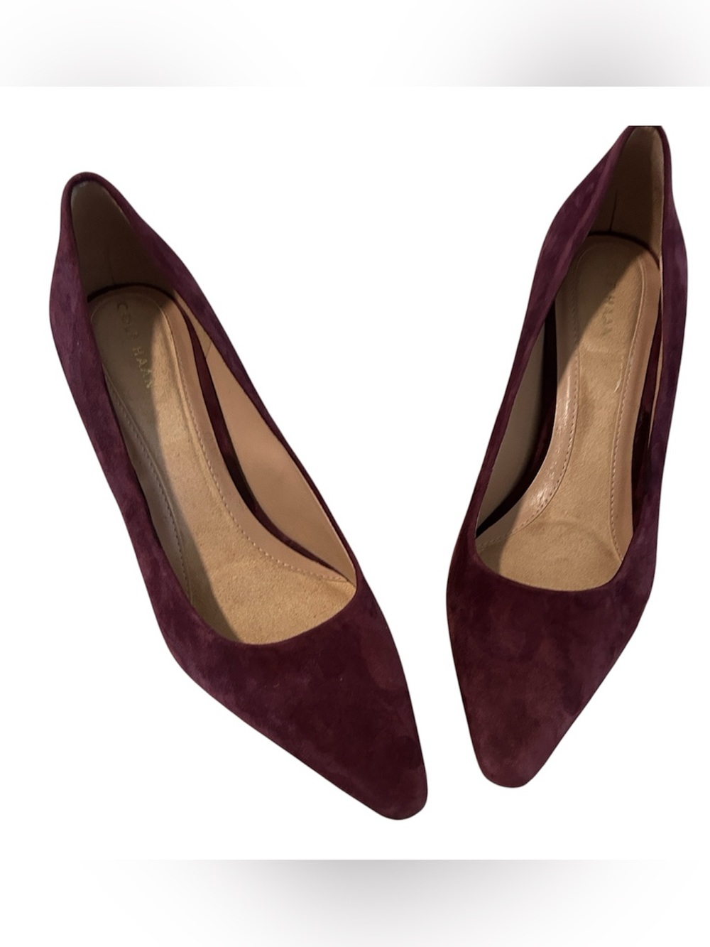 Cole Haan The Go-To Janey Pointed Toe Pump, Burgandy Suede, Size 9, NWOT - Picture 3 of 10
